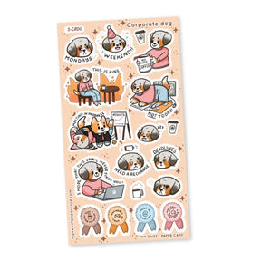 Stickers - Corporate Dog - 1 - My Sweet Paper Card - Tidformera