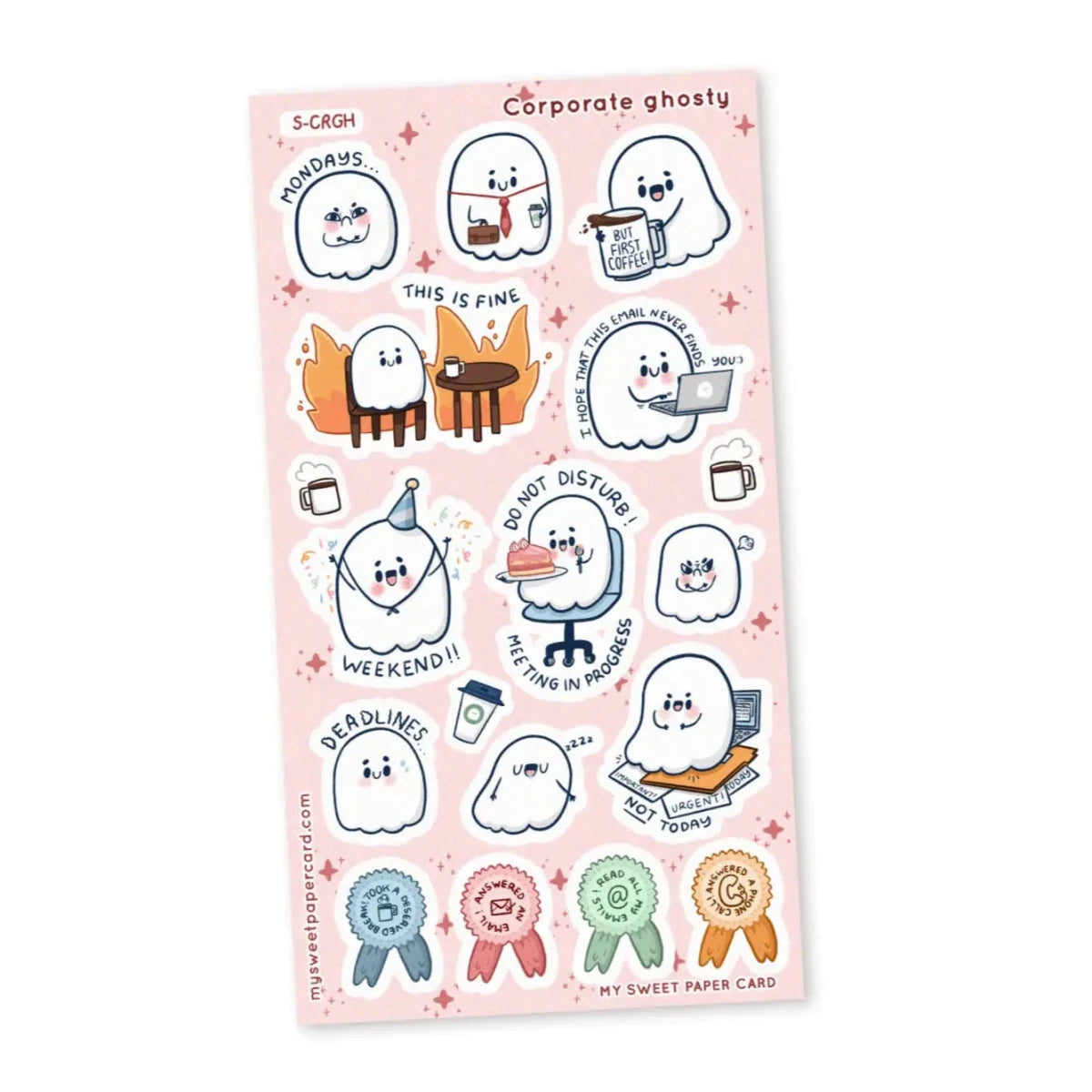 Stickers - Corporate Ghost - 1 - My Sweet Paper Card - Tidformera