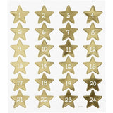 Stickers Creotime Jul - Advent numbers - Stjärnor - 2 - Creotime - Tidformera