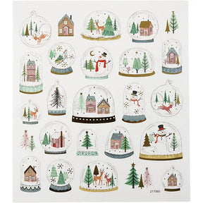 Stickers Creotime Jul - Snöglober - 1 - Creotime - Tidformera