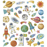 Stickers Creotime Rymden - Rymden metallic från Creotime. Klistermärken med planeter och astronauter  - Tidformera