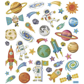 Stickers Creotime Rymden - Rymden metallic från Creotime. Klistermärken med planeter och astronauter  - Tidformera