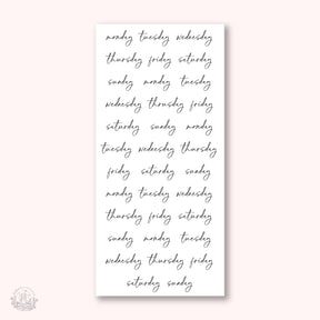 Stickers Kalender - Week - Small Script - 1 - Hello Petite Paper - Tidformera