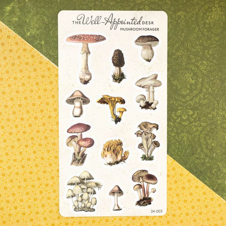 Stickers - Mushroom Forager - 2 - The Well-Appointed Desk - Tidformera
