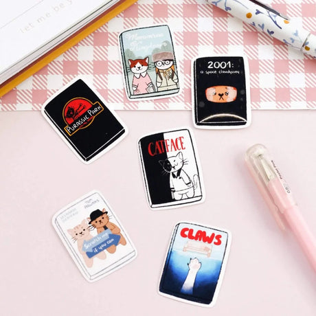 Stickers Pack - Cat Film - 2 - My Sweet Paper Card - Tidformera