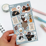 Stickers - Pawgwarts Magical School For Kittens - 1 - My Sweet Paper Card - Tidformera