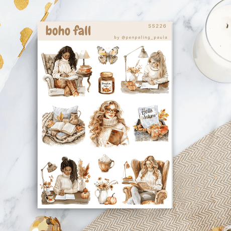 Stickers - Penpaling Paula - Boho fall - 1 - Penpaling Paula - Tidformera