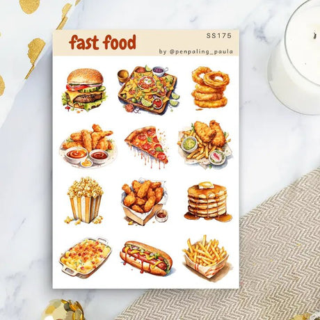 Stickers - Penpaling Paula - Fast Food - 1 - Penpaling Paula - Tidformera