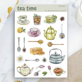 Stickers - Penpaling Paula - Tea time - 1 - Penpaling Paula - Tidformera