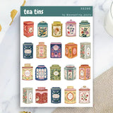 Stickers - Penpaling Paula - Tea tins - 1 - Penpaling Paula - Tidformera