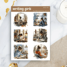 Stickers - Penpaling Paula - Writing girls - 1 - Penpaling Paula - Tidformera
