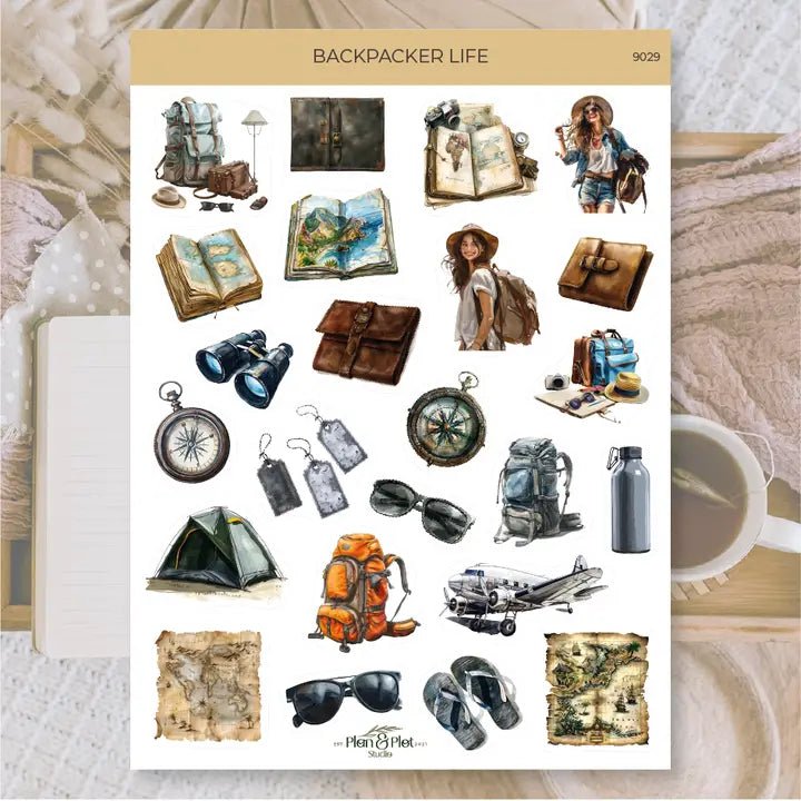 Stickers Plan & Plot Studio Vinyl - Backpacker life - 1 - Plan & Plot Studio - Tidformera