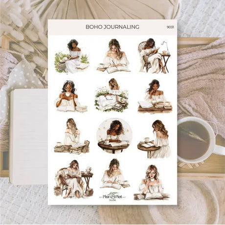 Stickers Plan & Plot Studio Vinyl - Boho Journaling - 1 - Plan & Plot Studio - Tidformera