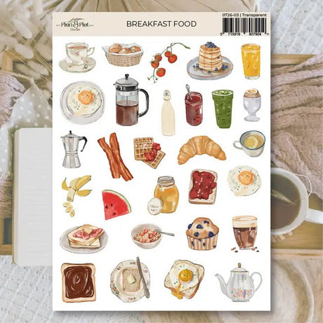 Stickers Plan & Plot Studio Vinyl - Breakfast Food - 1 - Plan & Plot Studio - Tidformera