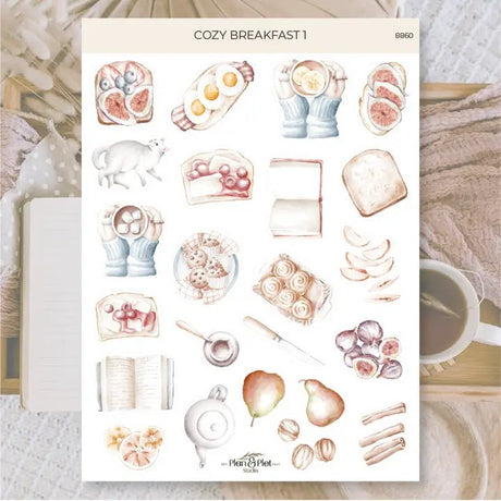 Stickers Plan & Plot Studio Vinyl - Cozy Breakfast 1 - 1 - Plan & Plot Studio - Tidformera