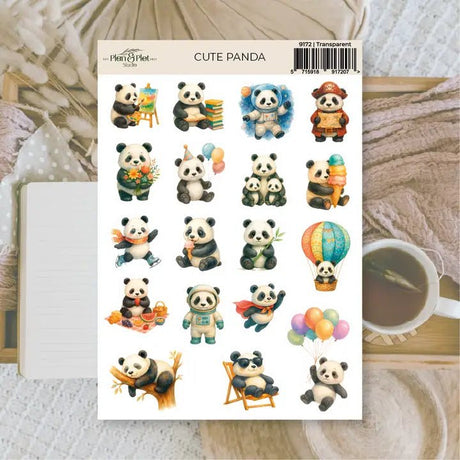 Stickers Plan & Plot Studio Vinyl - Cute panda - 1 - Plan & Plot Studio - Tidformera