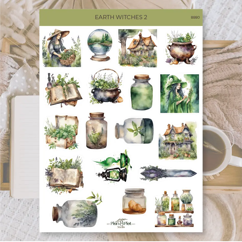 Stickers Plan & Plot Studio Vinyl - Earth witches 2 - 2 - Plan & Plot Studio - Tidformera