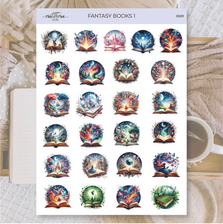 Stickers Plan & Plot Studio - Vinyl - Fantasy books 1 - 1 - Plan & Plot Studio - Tidformera