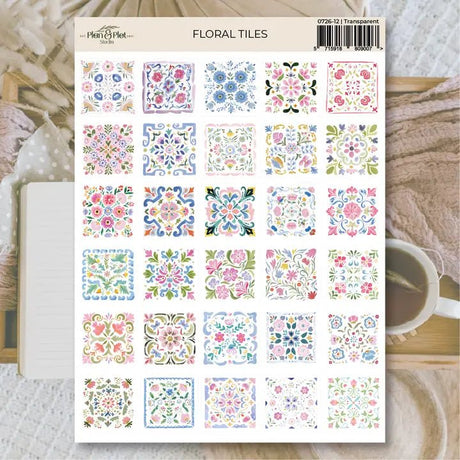 Stickers Plan & Plot Studio Vinyl - Floral Tiles - 1 - Plan & Plot Studio - Tidformera