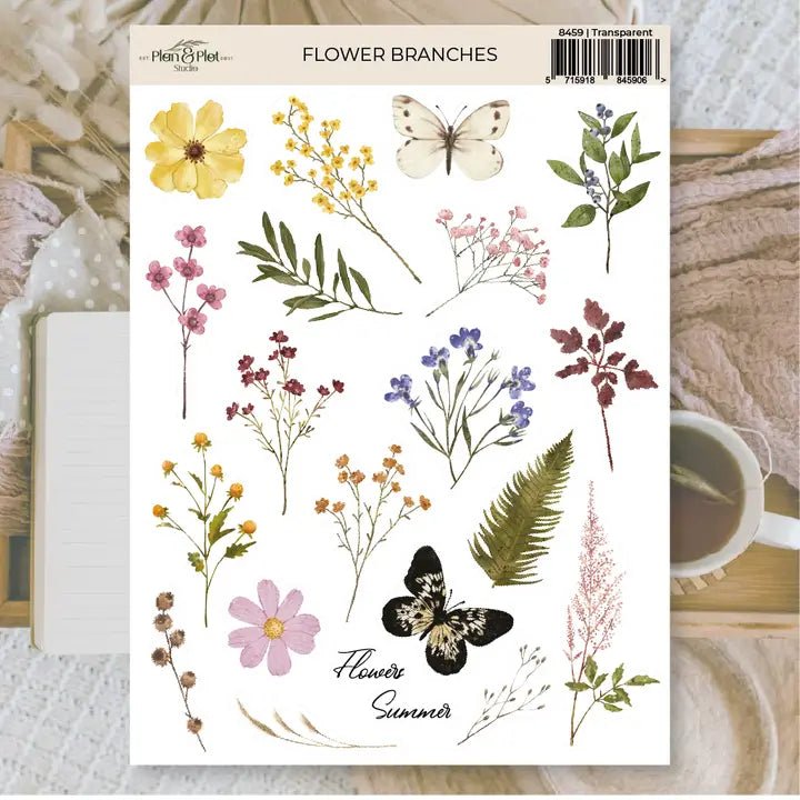 Stickers Plan & Plot Studio Vinyl - Flower branches - 1 - Plan & Plot Studio - Tidformera