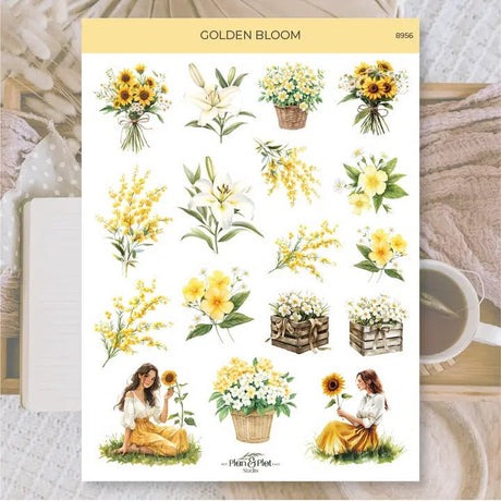 Stickers Plan & Plot Studio Vinyl - Golden bloom - 1 - Plan & Plot Studio - Tidformera