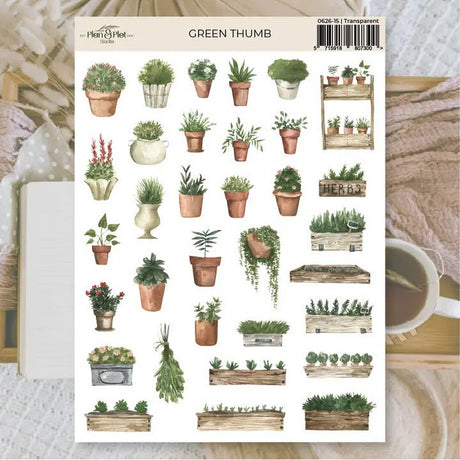 Stickers Plan & Plot Studio Vinyl - Green thumb - 1 - Plan & Plot Studio - Tidformera