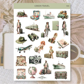 Stickers Plan & Plot Studio Vinyl - Green travel - 1 - Plan & Plot Studio - Tidformera