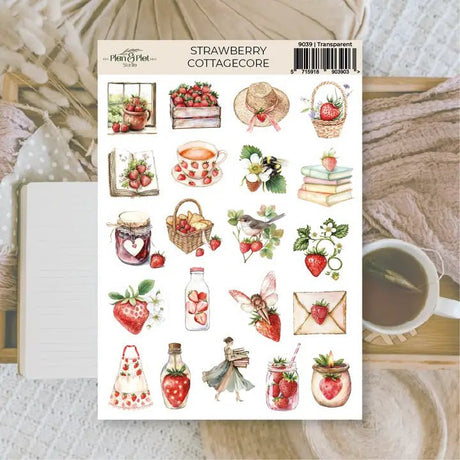 Stickers Plan & Plot Studio Vinyl - Strawberry Cottagecore - 1 - Plan & Plot Studio - Tidformera
