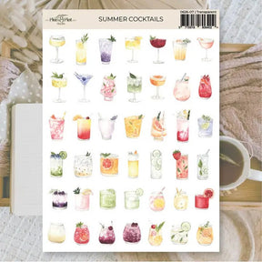 Stickers Plan & Plot Studio Vinyl - Summer cocktails - 1 - Plan & Plot Studio - Tidformera