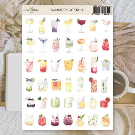 Stickers Plan & Plot Studio Vinyl - Summer cocktails - 1 - Plan & Plot Studio - Tidformera