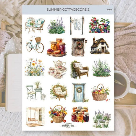Stickers Plan & Plot Studio Vinyl - Summer cottagecore 2 - 1 - Plan & Plot Studio - Tidformera