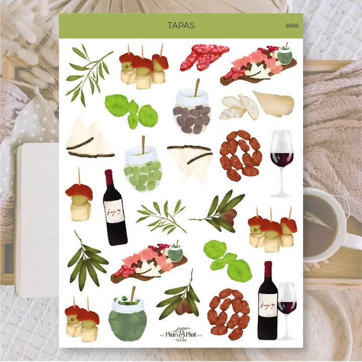 Stickers Plan & Plot Studio Vinyl - Tapas - 1 - Plan & Plot Studio - Tidformera