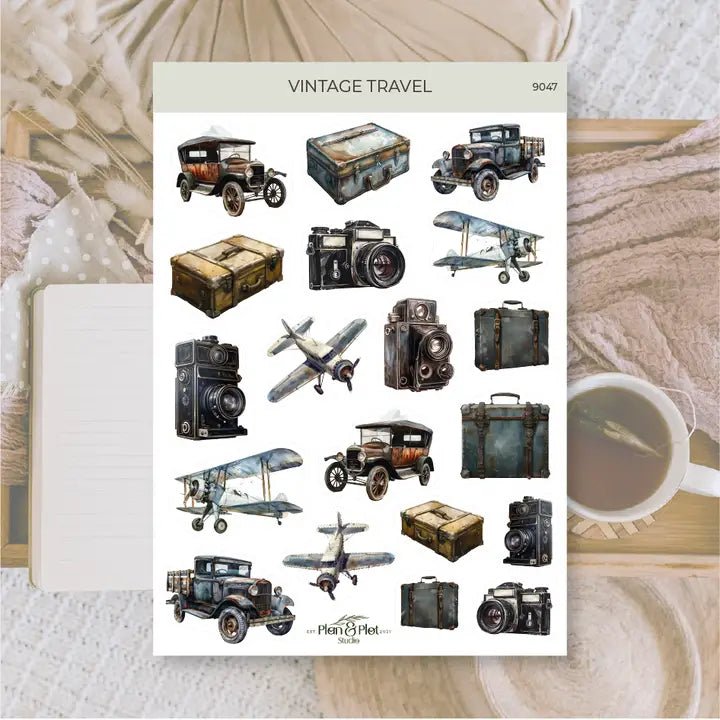 Stickers Plan & Plot Studio Vinyl - Vintage travel - 1 - Plan & Plot Studio - Tidformera