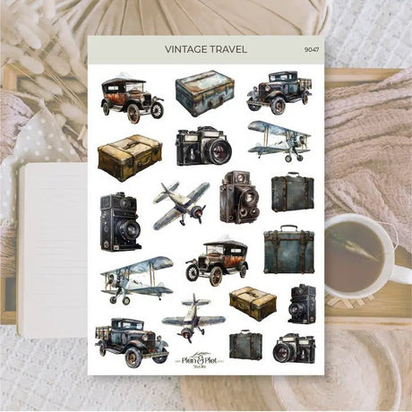 Stickers Plan & Plot Studio Vinyl - Vintage travel - 1 - Plan & Plot Studio - Tidformera
