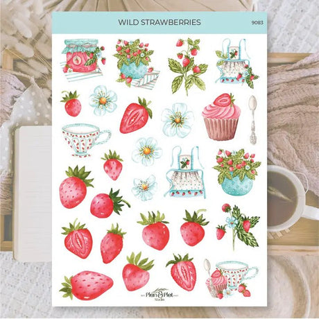Stickers Plan & Plot Studio Vinyl - Wild strawberries - 1 - Plan & Plot Studio - Tidformera