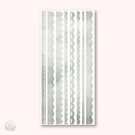 Stickers Thin Lace Strip - Green - 1 - Hello Petite Paper - Tidformera