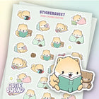 Stickersheet CutieSquad - Shiba Evening Routine - 1 - CutieSquad - Tidformera
