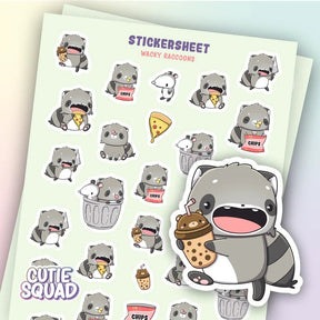Stickersheet CutieSquad - Wacky Raccoons - 1 - CutieSquad - Tidformera