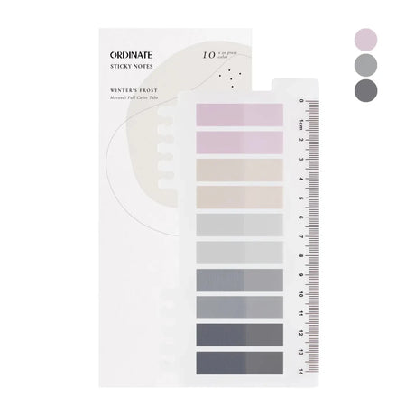Sticky Notes 10 färger - Winter's Frost Pastel - 1 - Ordinate - Tidformera