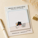 Sticky Notes - Mocha cat - Coworker - 1 - Moonaries illo - Tidformera