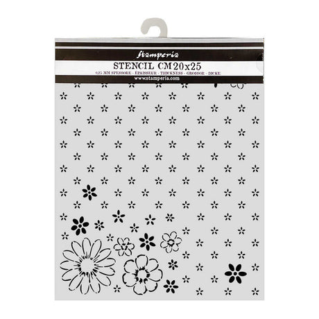 Thick Stencil 12 x 25 cm - Cozy Family - Together Pattern - 1 - Stamperia - Tidformera