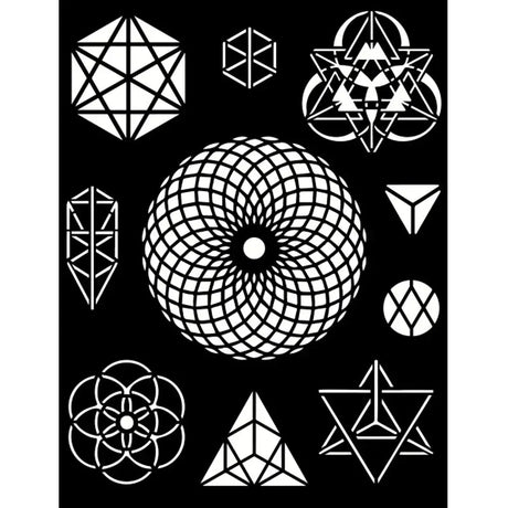 Thick Stencil 20 x 25 cm - Cosmos - Infinity Symbols - 1 - Stamperia - Tidformera