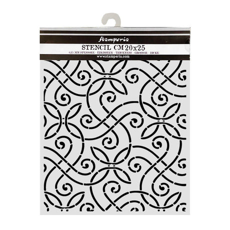 Thick Stencil 20 x 25 cm - Our Way - Artistic Pattern - 1 - Stamperia - Tidformera