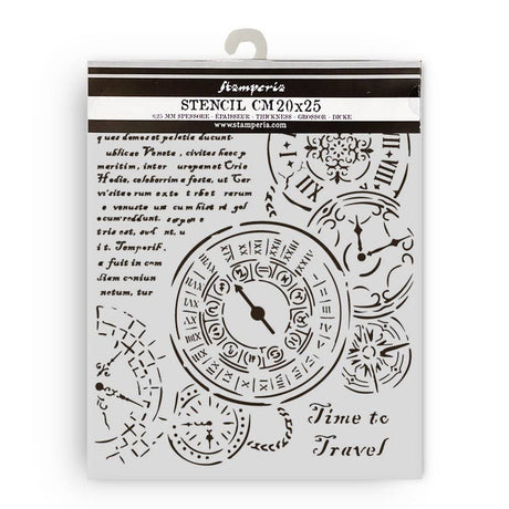 Thick Stencil 20 x 25 cm - Venice City of Art - Time to travel - 1 - Stamperia - Tidformera