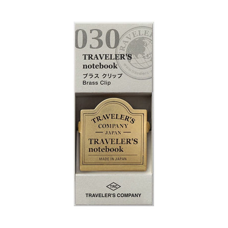 TN Brass Clip 030. TRC Logo - 1 - Traveler's Company - Tidformera