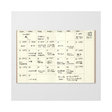 TN Passport Refill 006. Free Diary (Monthly) - 2 - Traveler's Company - Tidformera