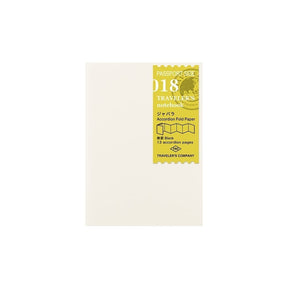 TN Passport Refill 018. Accordion Fold Paper - 1 - Traveler's Company - Tidformera