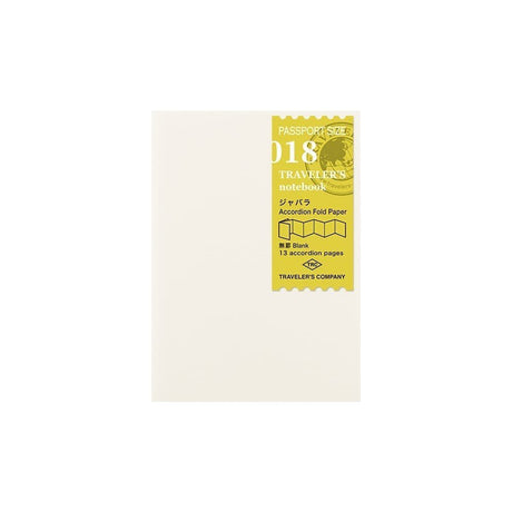 TN Passport Refill 018. Accordion Fold Paper - 1 - Traveler's Company - Tidformera