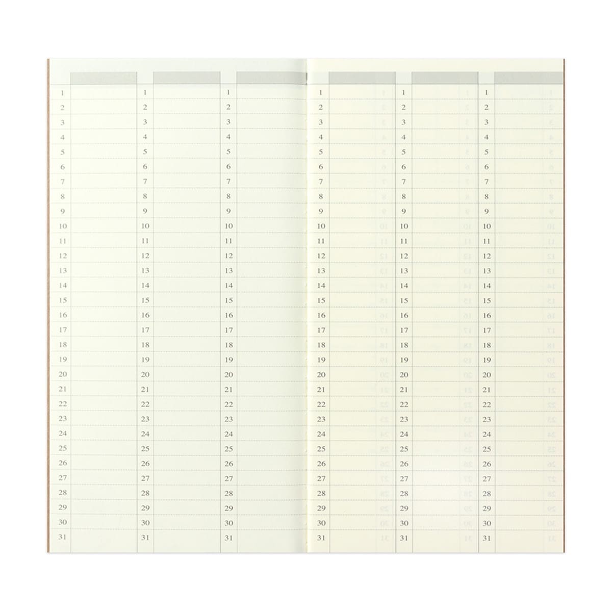 TN Regular Refill 018. Free Diary Weekly Vertical - 6 - Traveler's Company - Tidformera