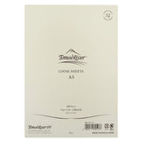 TomoeRiver Loose Sheet Plain - A5 - Cream från Sakae TP. Förpackning med creamfärgade ark. På förpackning står TomoeRiver Loose sheet A5 - Tidformera